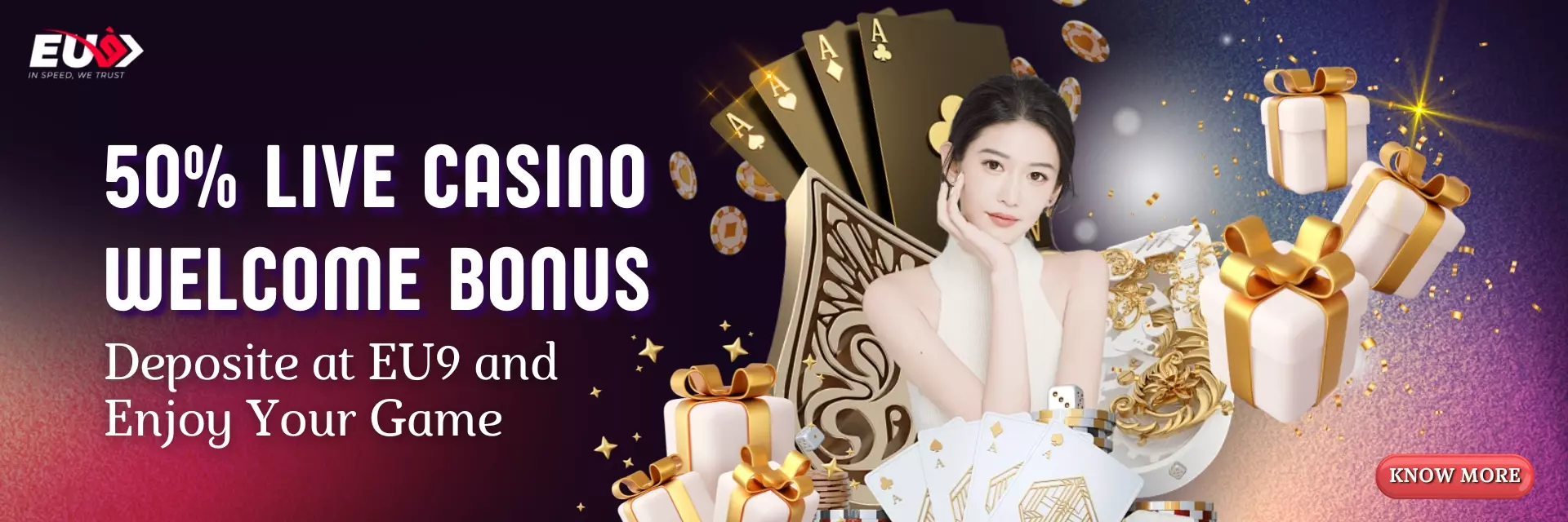 50% EU9 Live Casino Welcome Bonus