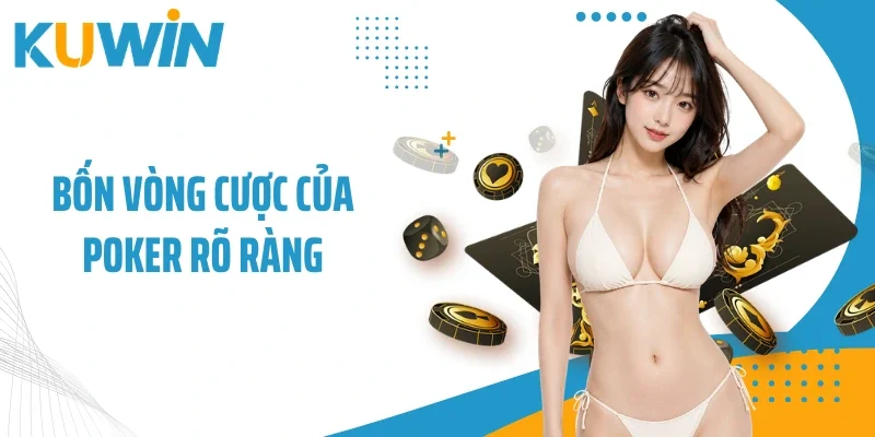 Poker - Hướng Dẫn Cách Đặt Cược Đơn Giản Mà Vẫn Hiệu Quả 2 Bốn vòng cược của Poker rõ ràng
